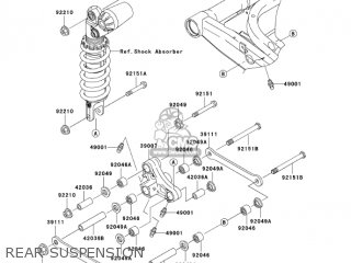 REAR SUSPENSION - ZX900F2 NINJA ZX9R 2003 USA CALIFORNIA CANADA