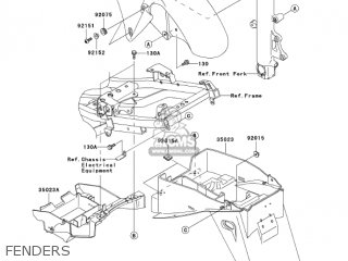 FENDERS - ZX900F2 NINJA ZX9R 2003 USA CALIFORNIA CANADA