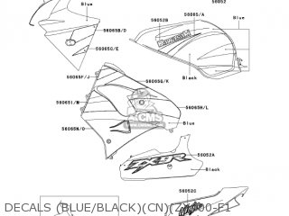 DECALS (BLUE/BLACK)(CN)(ZX900-F1 - ZX900F2 NINJA ZX9R 2003 USA CALIFORNIA CANADA