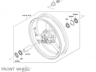 FRONT WHEEL - ZX900F2 NINJA ZX9R 2003 USA CALIFORNIA CANADA