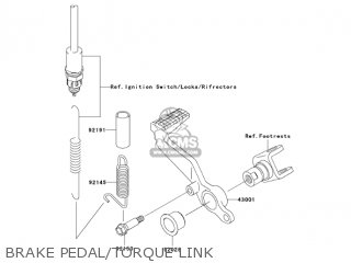 BRAKE PEDAL/TORQUE LINK - ZX900F2 NINJA ZX9R 2003 USA CALIFORNIA CANADA