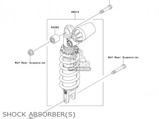 SHOCK ABSORBER(S) - ZX900F2 NINJA ZX9R 2003 USA CALIFORNIA CANADA