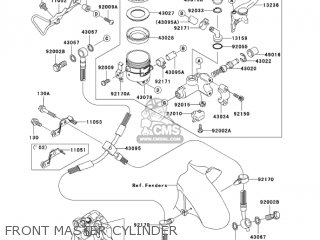 FRONT MASTER CYLINDER - ZX900F2 NINJA ZX9R 2003 USA CALIFORNIA CANADA