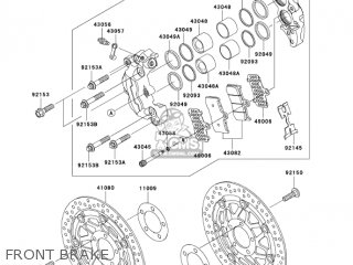 FRONT BRAKE - ZX900F2 NINJA ZX9R 2003 USA CALIFORNIA CANADA