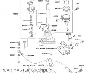 REAR MASTER CYLINDER - ZX900F2 NINJA ZX9R 2003 USA CALIFORNIA CANADA
