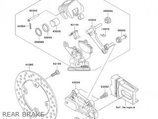 REAR BRAKE - ZX900F2 NINJA ZX9R 2003 USA CALIFORNIA CANADA
