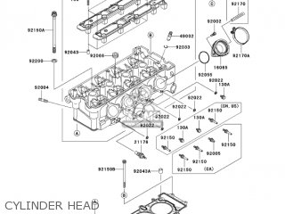 CYLINDER HEAD - ZX900F2 NINJA ZX9R 2003 USA CALIFORNIA CANADA