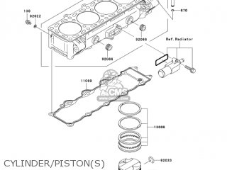 CYLINDER/PISTON(S) - ZX900F2 NINJA ZX9R 2003 USA CALIFORNIA CANADA