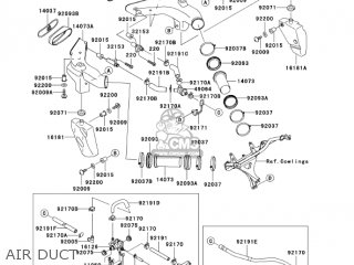AIR DUCT - ZX900F2 NINJA ZX9R 2003 USA CALIFORNIA CANADA
