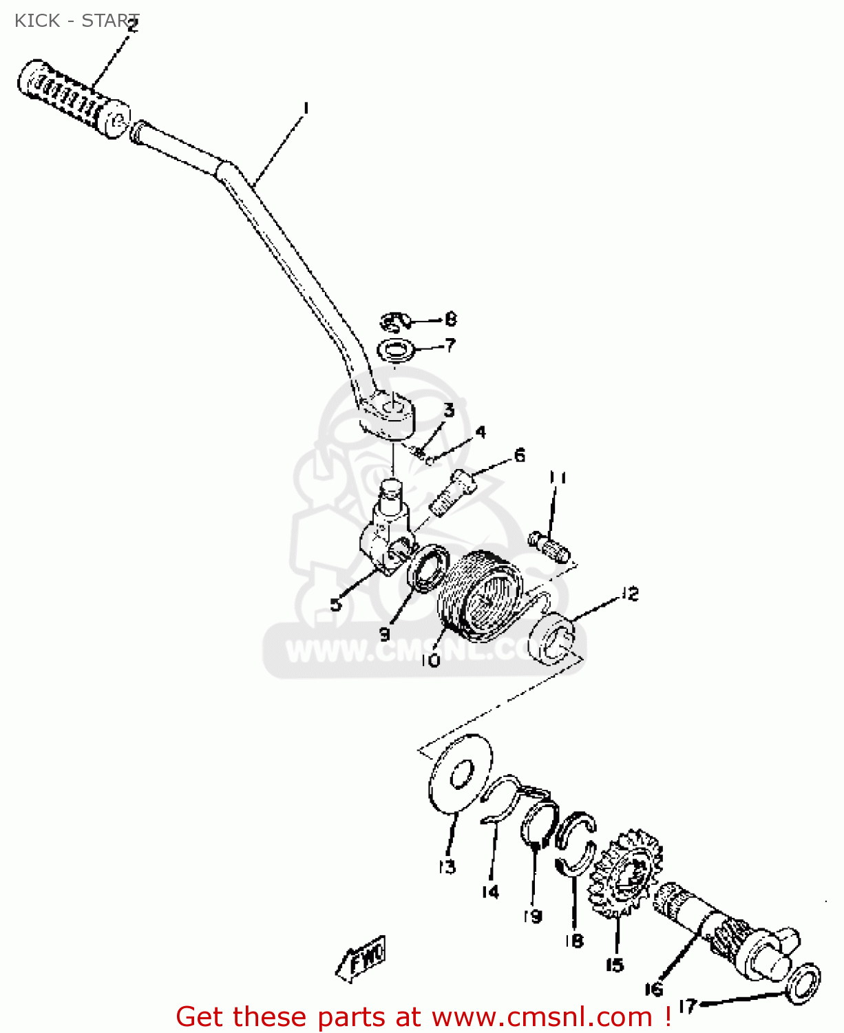 2R8156110093 Crank, Kick Yamaha buy the 2R8156110093 at CMSNL