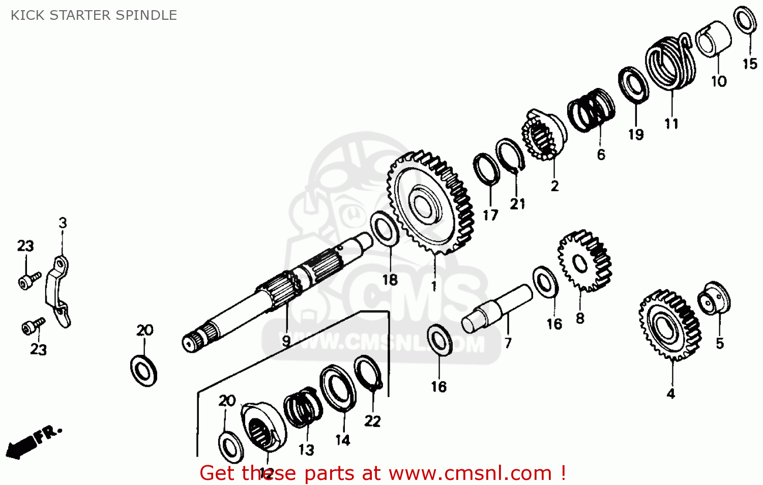 28211HA7670 Pinion,kick Start Honda buy the 28211HA7670 at CMSNL