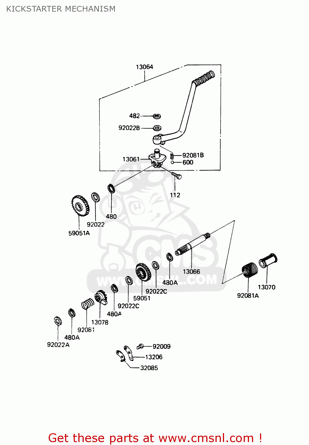 130641101 Leverassykick,pedal Kawasaki buy the 130641101 at CMSNL