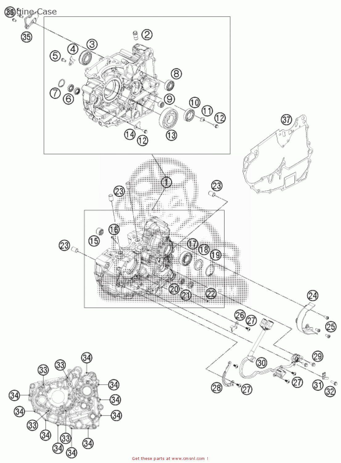 KTM 200 DUKE WHITE ABS CKD Malaysia 2013 Engine Case buy original