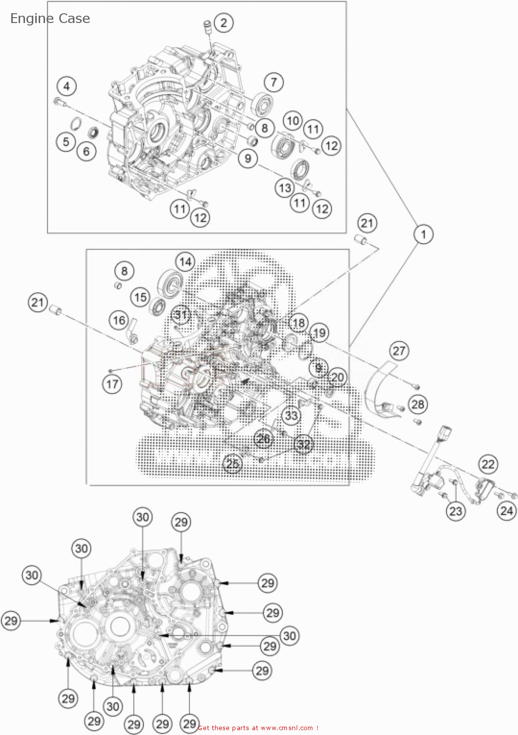 KTM 250 DUKE BL. ABS CKD Malaysia 2016 Engine Case buy original