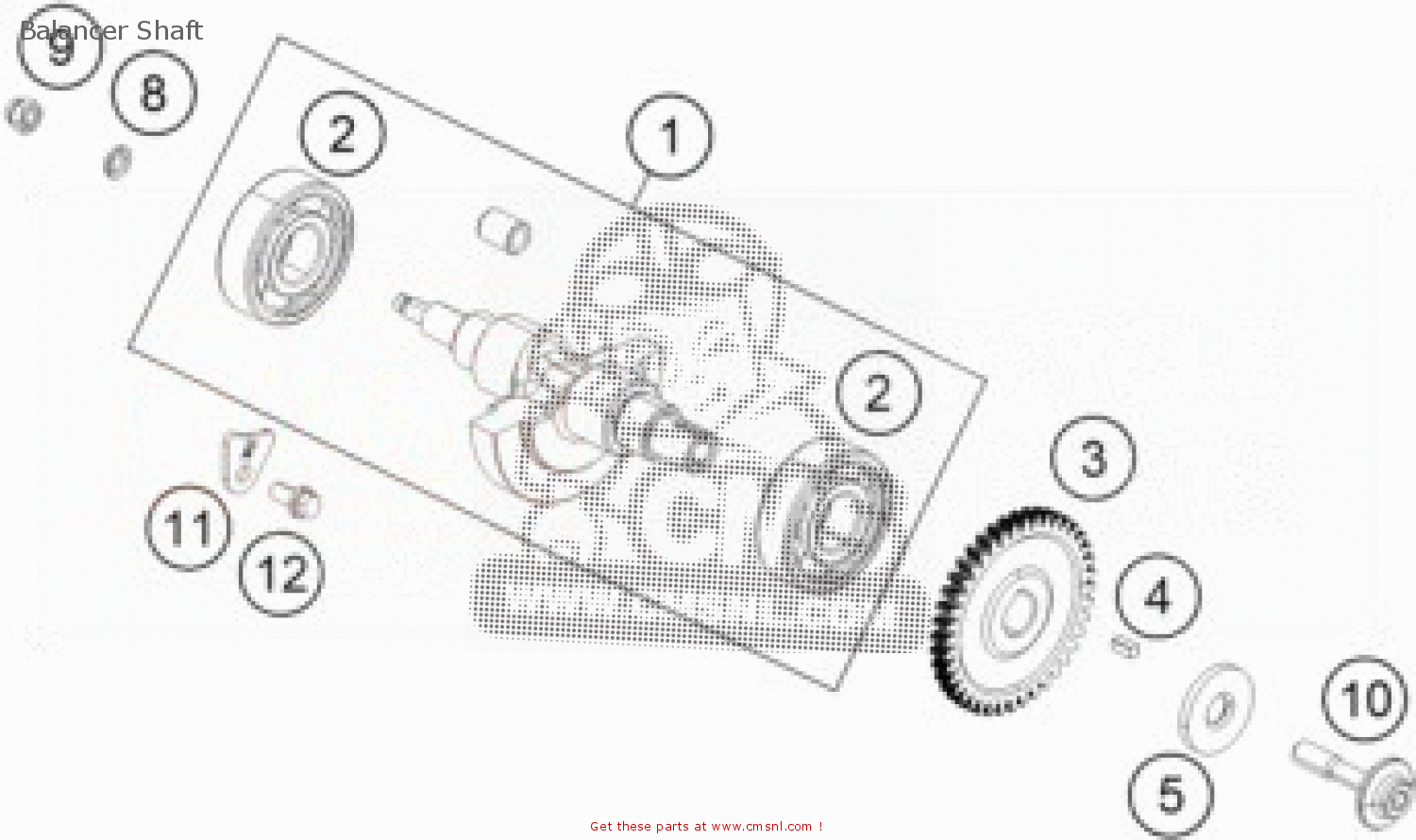 KTM 250 Duke, white, CKD Philippines 2019 Balancer Shaft buy original Balancer Shaft spares online