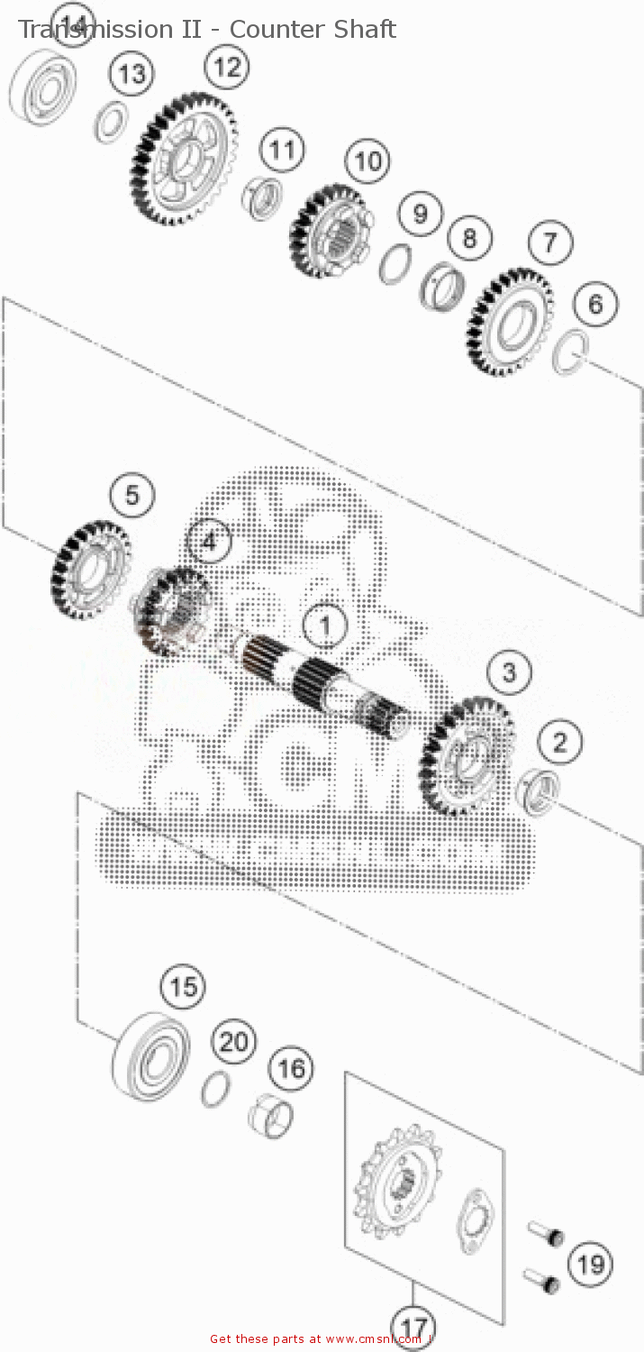 KTM 250 Duke, white, CKD Philippines 2019 Transmission II - Counter ...
