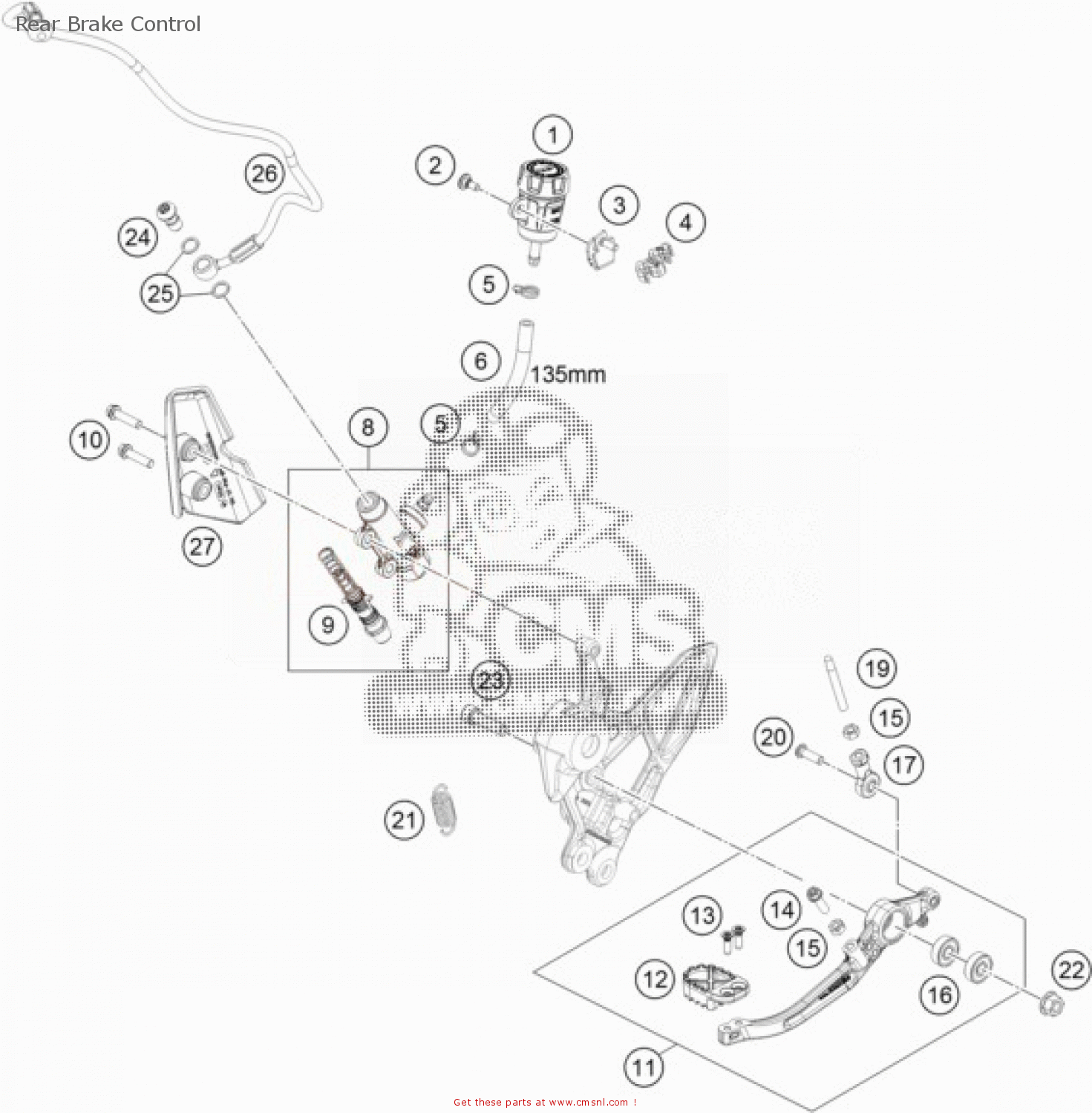 KTM 790 Adventure R CKD PH 2020 Rear Brake Control buy original