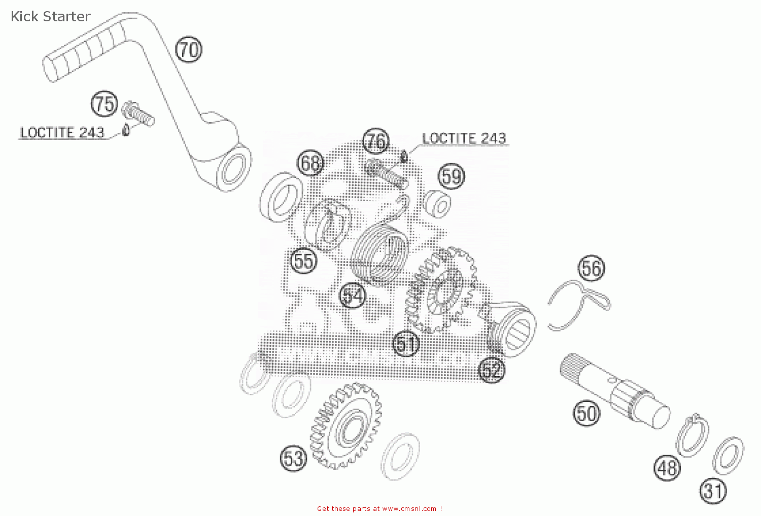 KTM 85 SX 17/14 Europe 2006 Kick Starter - buy original Kick Starter ...