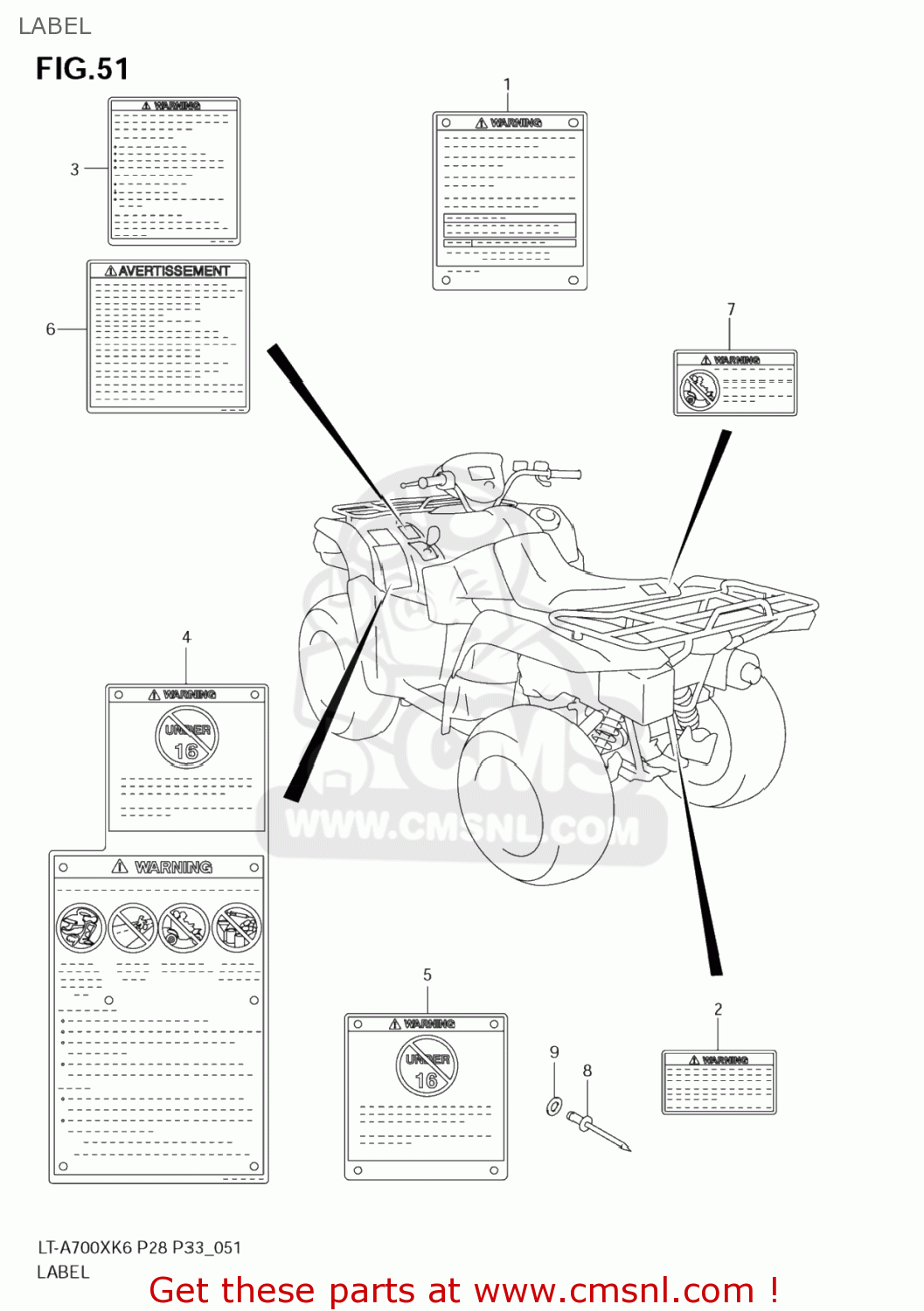 MANUAL,OWNER'S for LTA700X KING QUAD 2007 (K7) USA (E03) KINGQUAD KING