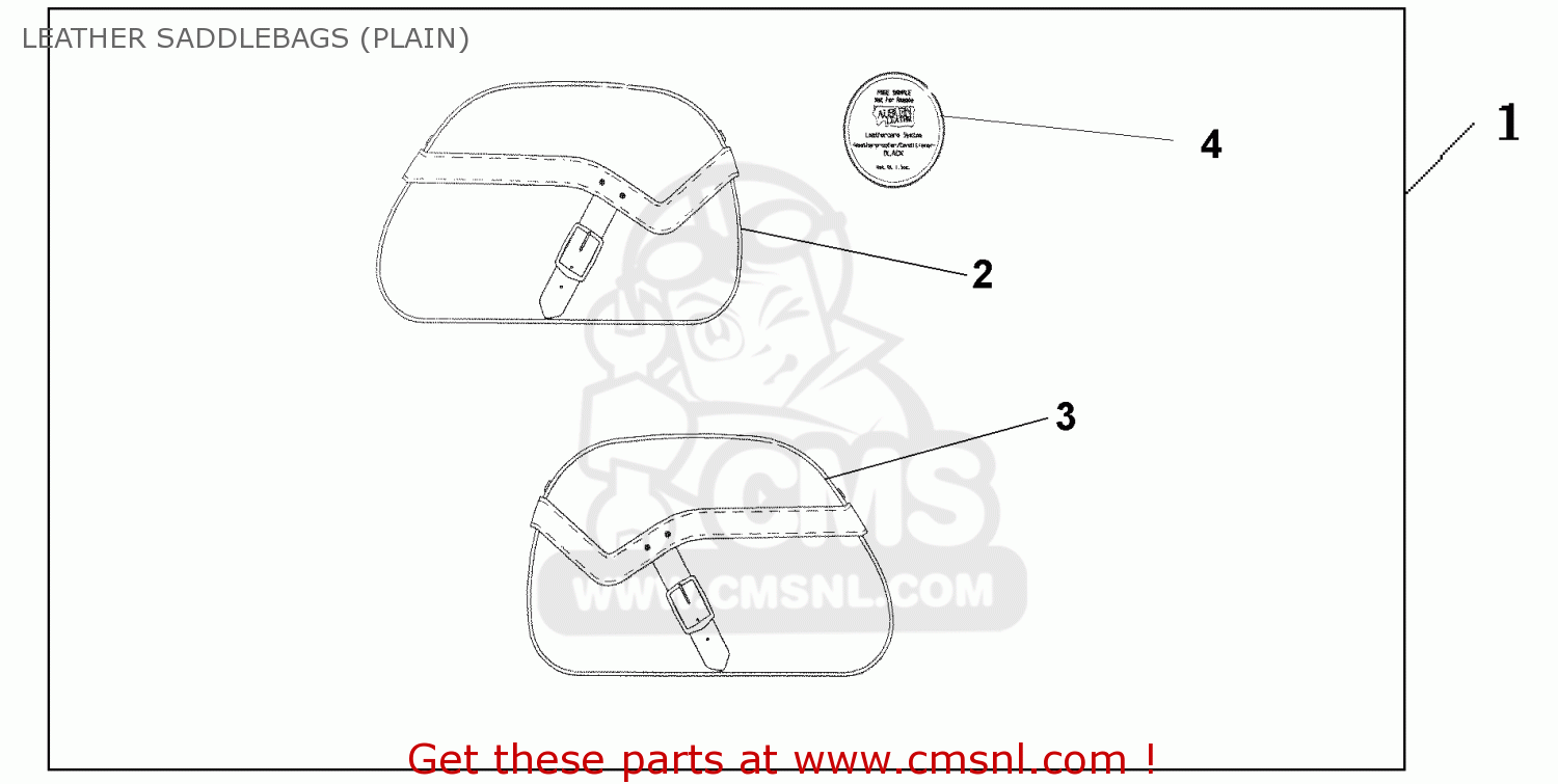 08L56MEA800A Leather Saddlebags (p Honda buy the 08L56MEA800A at CMSNL