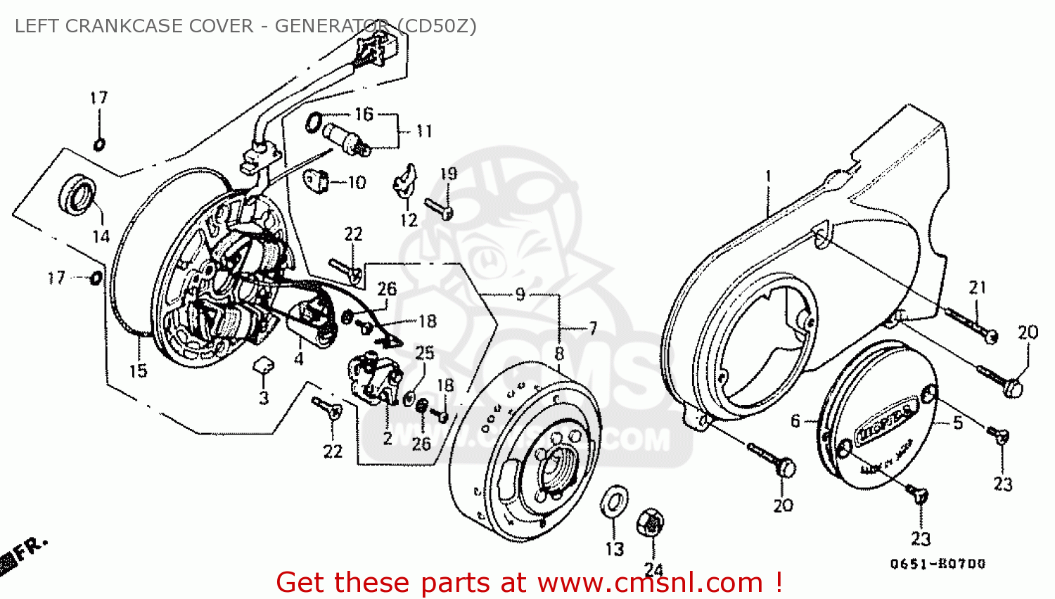 11341051010: Cover,l.crankcase Honda - buy the 11341-051-010 at CMSNL