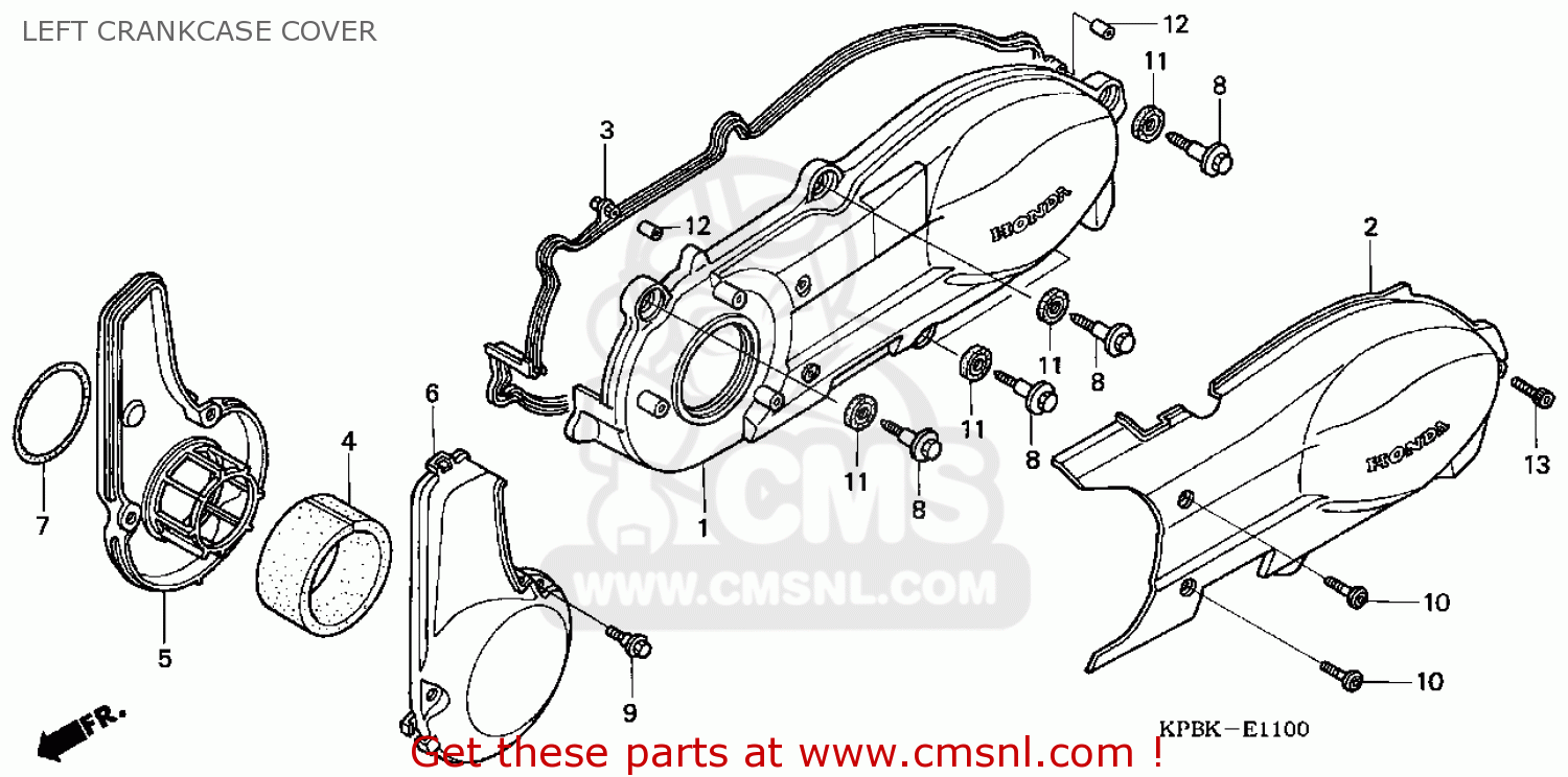 Honda COVER COMP,L SIDE 11360KPB010 Honda COVER COMP,L SIDE 11360KPB010