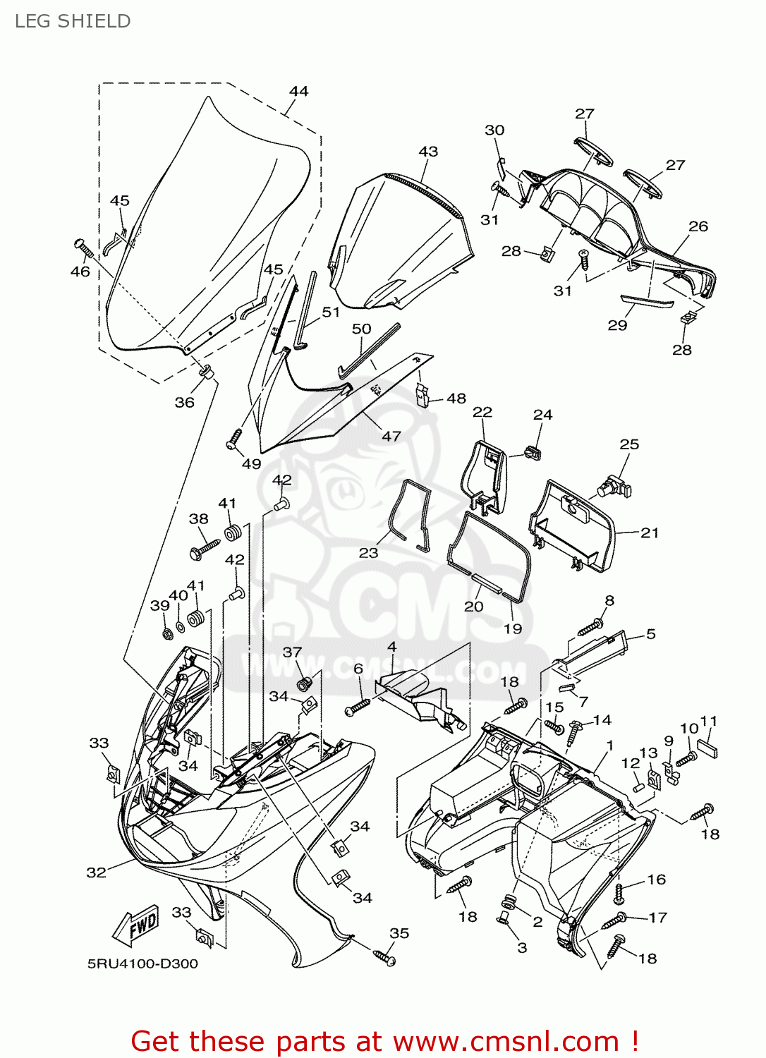 Yamaha BODY, COWLING 5RU2835100P0 Yamaha BODY, COWLING 5RU2835100P0