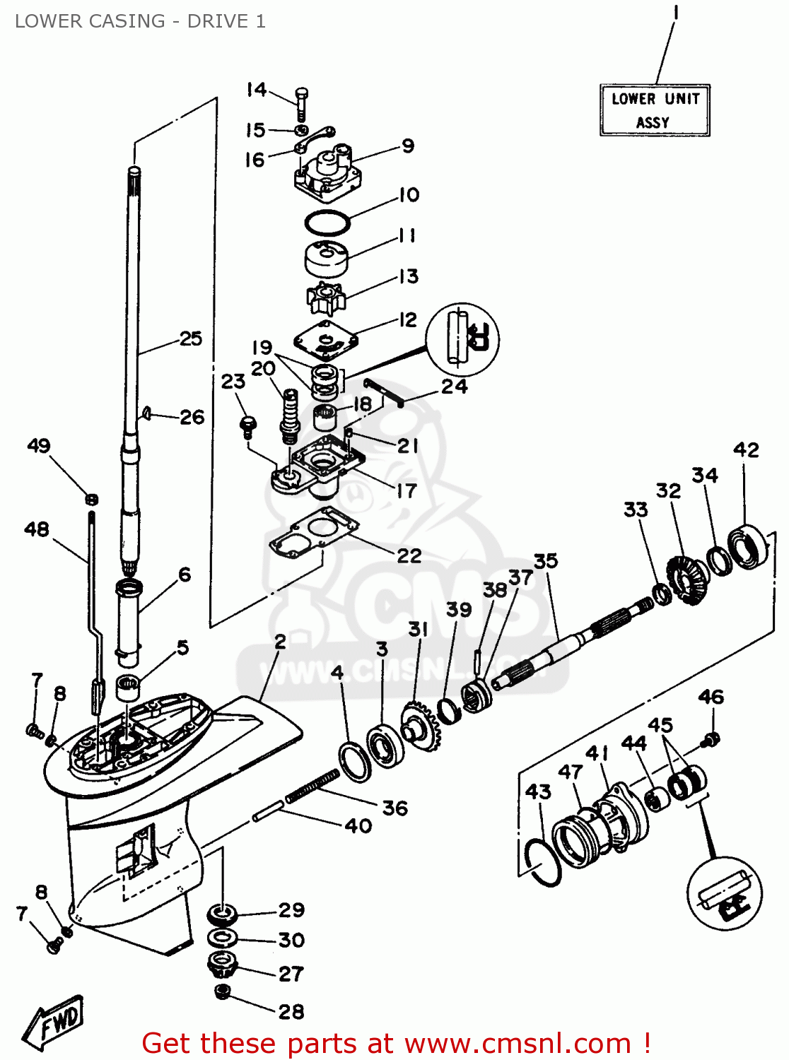 CAP, LOWER CASING for 20MHU 25(MH/EH/ER)U 1996 order at CMSNL