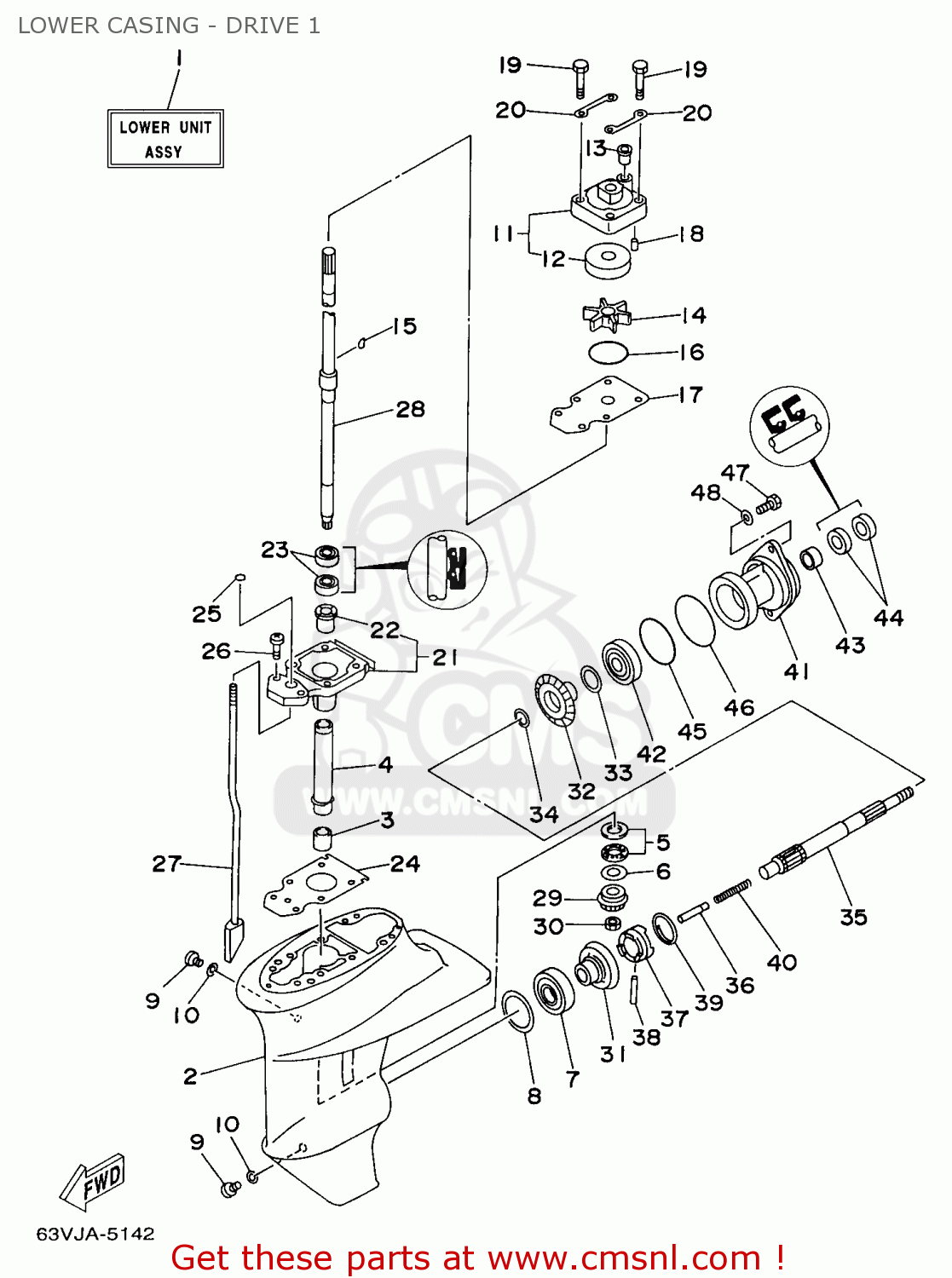 63V4555100 Pinion Yamaha buy the 63V455510000 at CMSNL