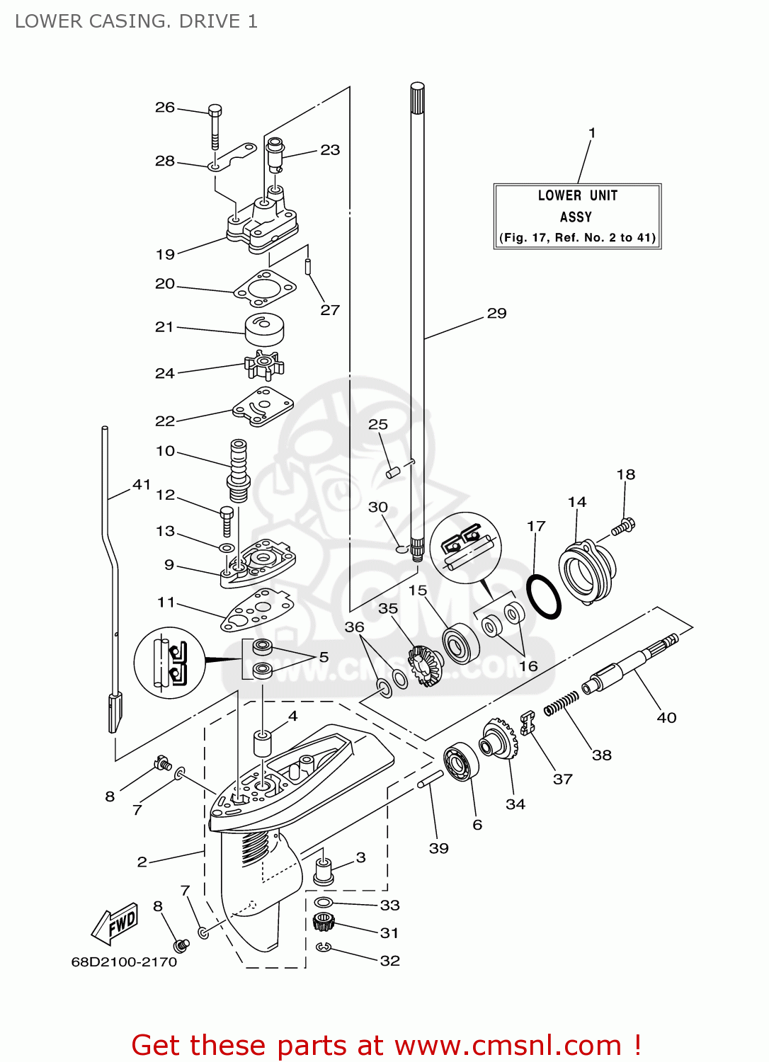 68dg561110: Shaft, Propeller Yamaha - Buy The 68d-g5611-10 At Cmsnl