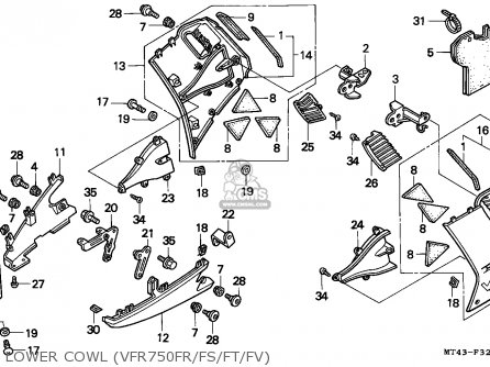 64430MZ7720ZA: Cowl Set, R. Middle Honda - buy the 64430-MZ7-720ZA at CMSNL