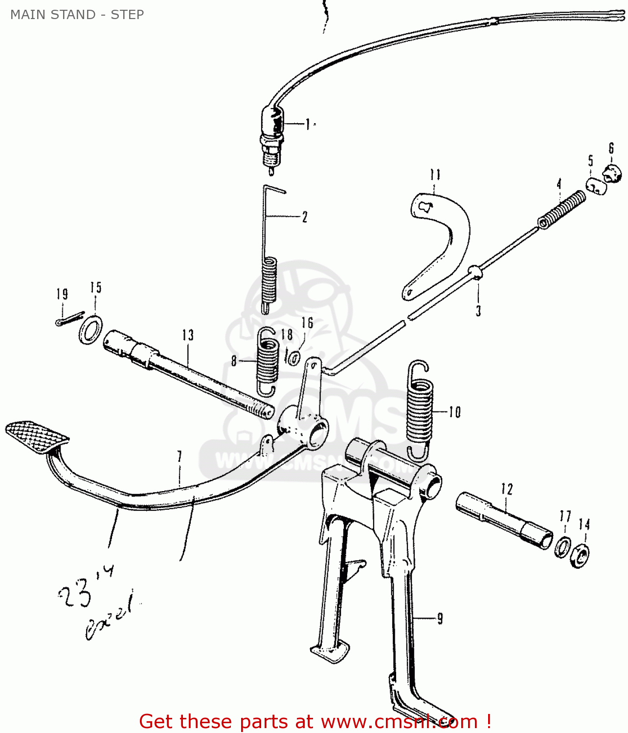 PEDAL,BRAKE for CD50H 1971 THE NETHERLANDS order at CMSNL