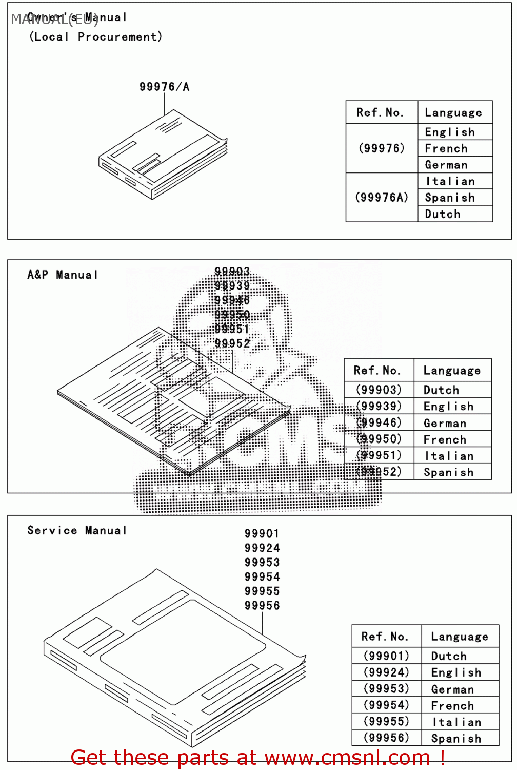 99924144804: Service Manual,kx450f Kawasaki - buy the 99924-1448-04 at
