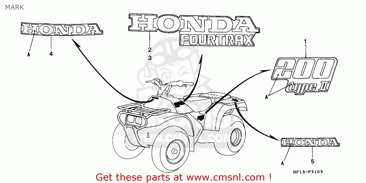 Honda MARK,RR.FE*TYPE2* 87130HC5970ZC