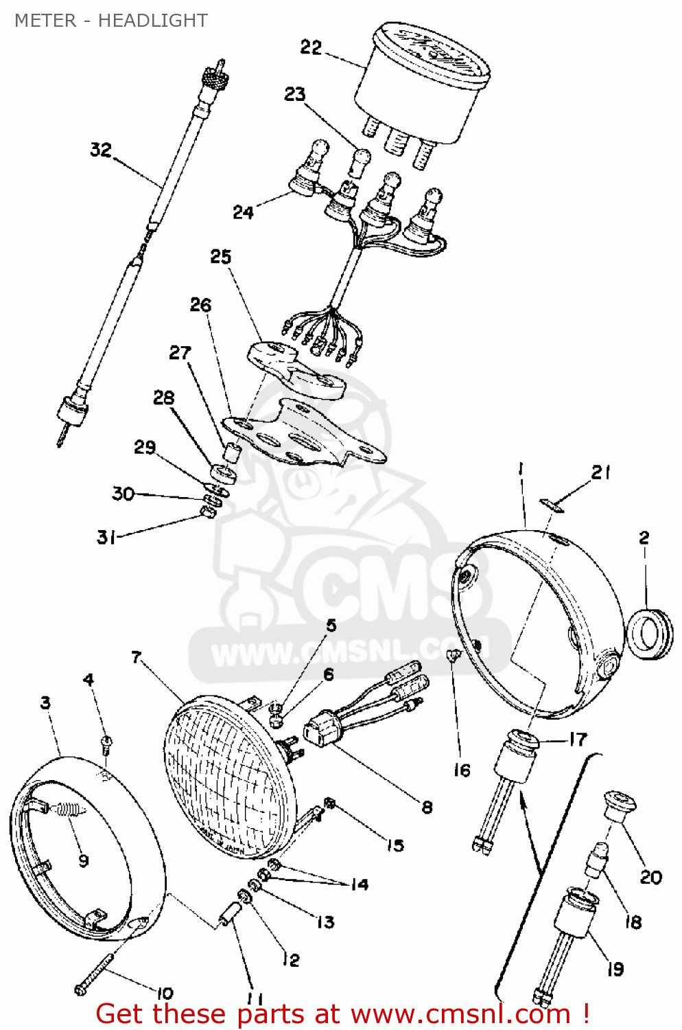 2488410101: Pilot Lamp Assembly Yamaha - buy the 248-84101-01 at CMSNL