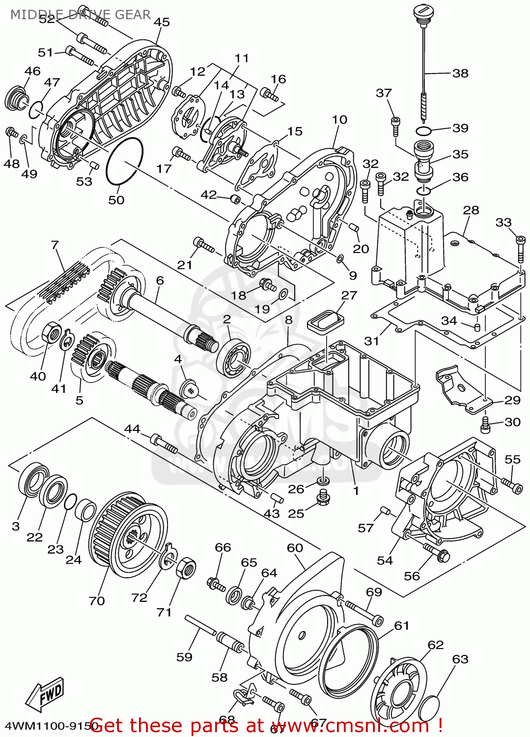 4WM1310000: Oil Pump Assy Yamaha - buy the 4WM-13100-00-00 at CMSNL