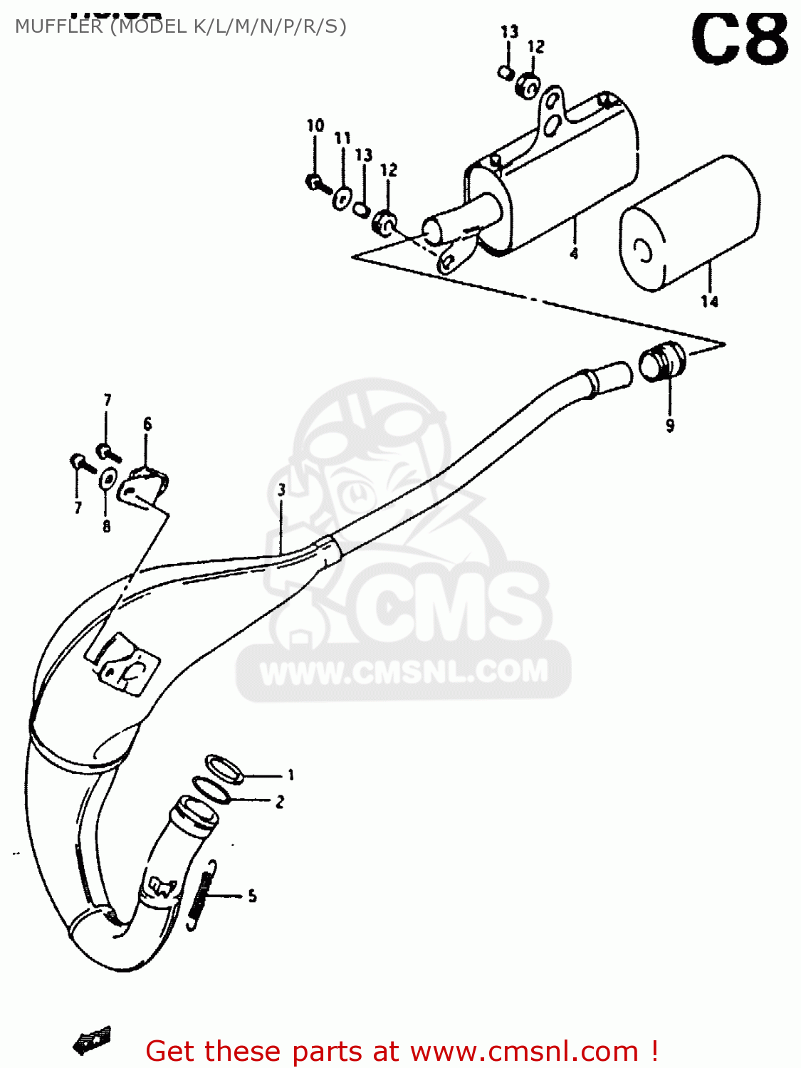 1433002B71H01 Body,muffler,second Suzuki buy the 1433002B71H01 at