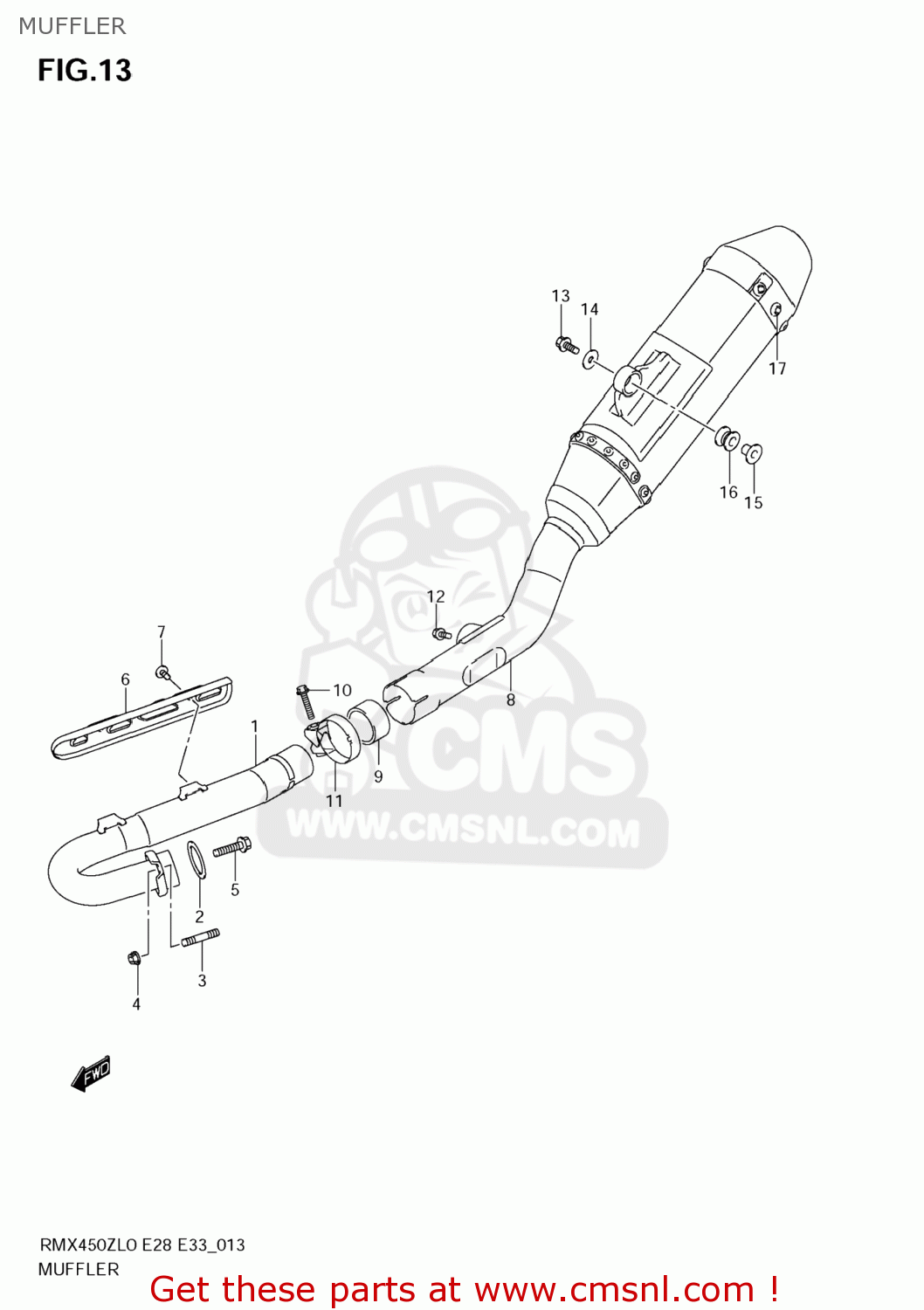 1415002J00 Pipe,exhaust Suzuki buy the 1415002J00 at CMSNL