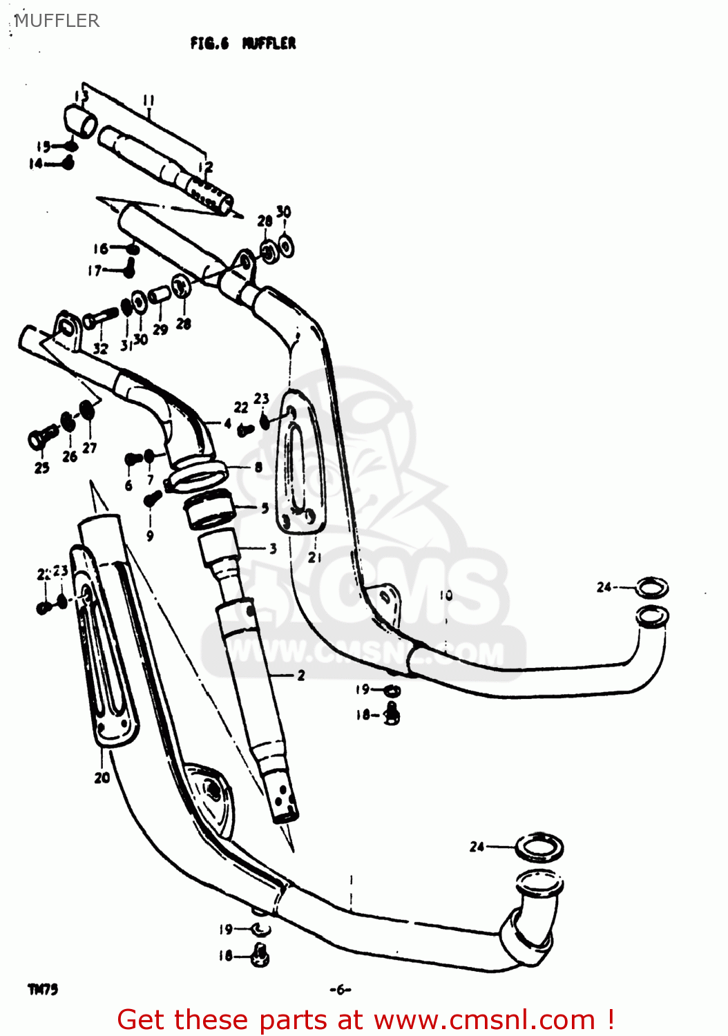 1430126102: Muffler Assembly Suzuki - buy the 14301-26102 at CMSNL