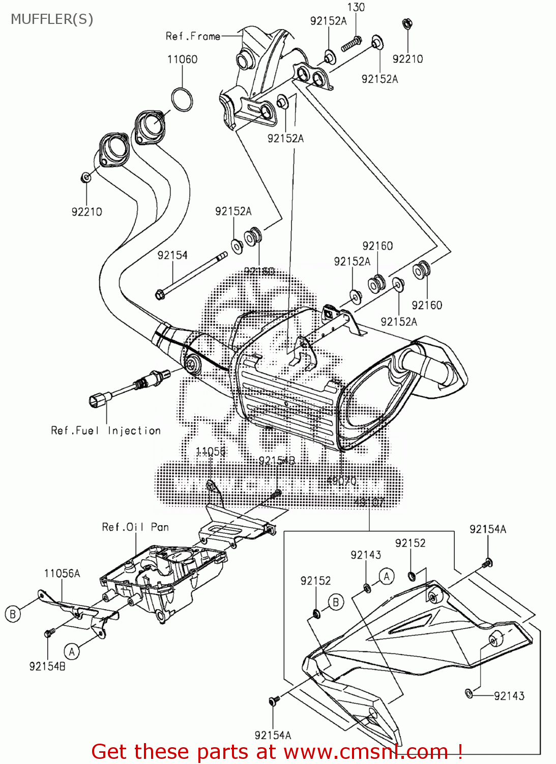 Kawasaki BRACKET,LH 110560922 Kawasaki BRACKET,LH 110560922