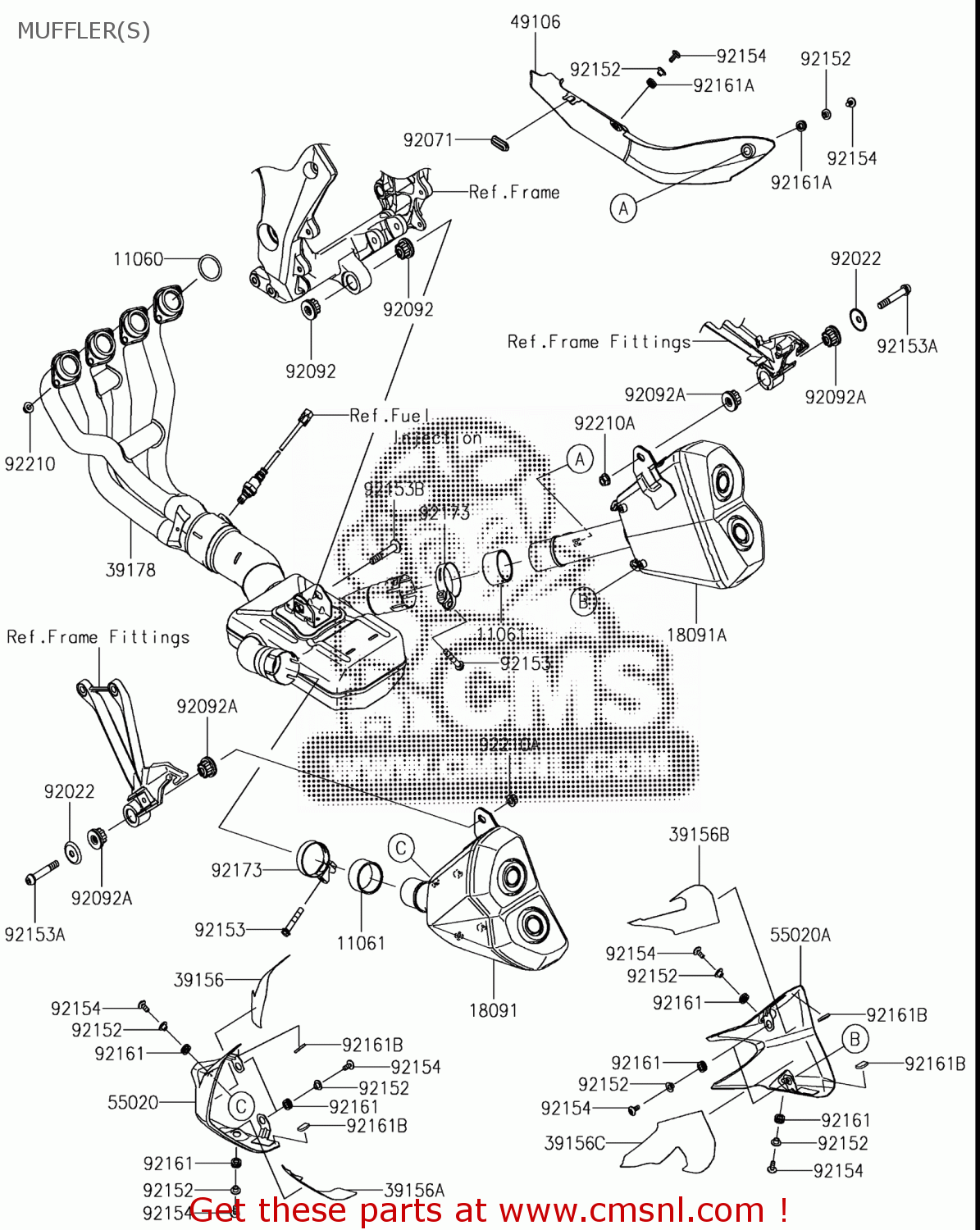 Kawasaki PAD,LH,UPP 391561728 Kawasaki PAD,LH,UPP 391561728