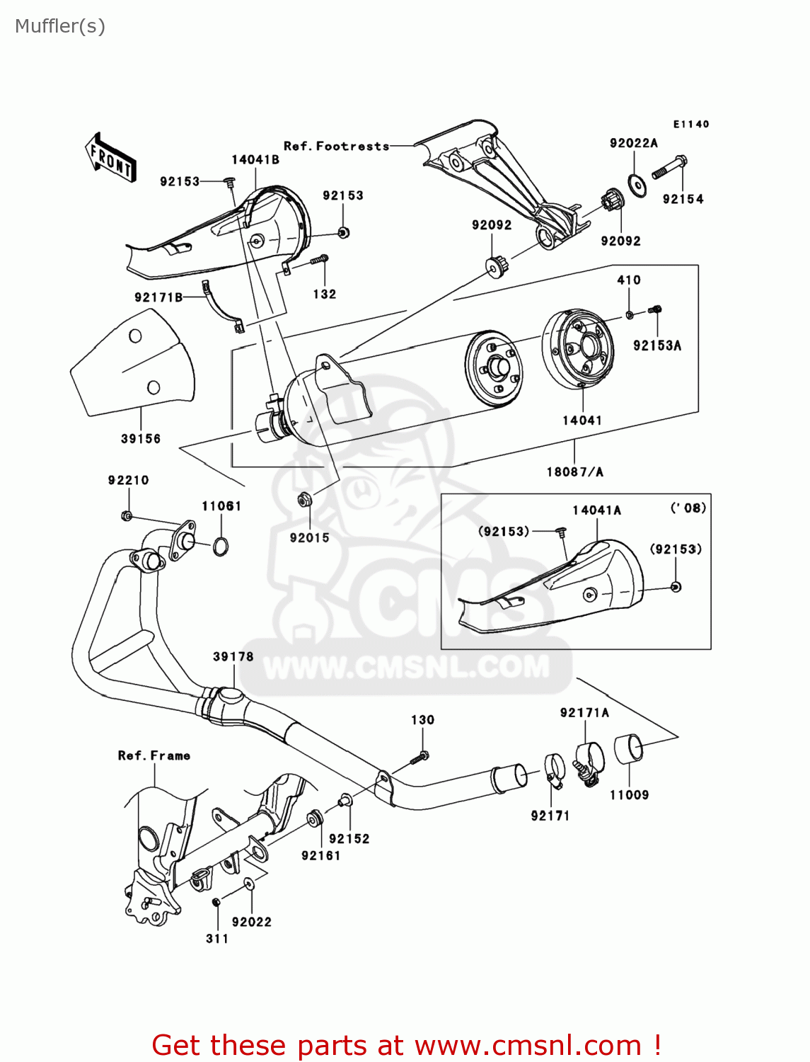 921610602: Damper Kawasaki - buy the 92161-0602 at CMSNL