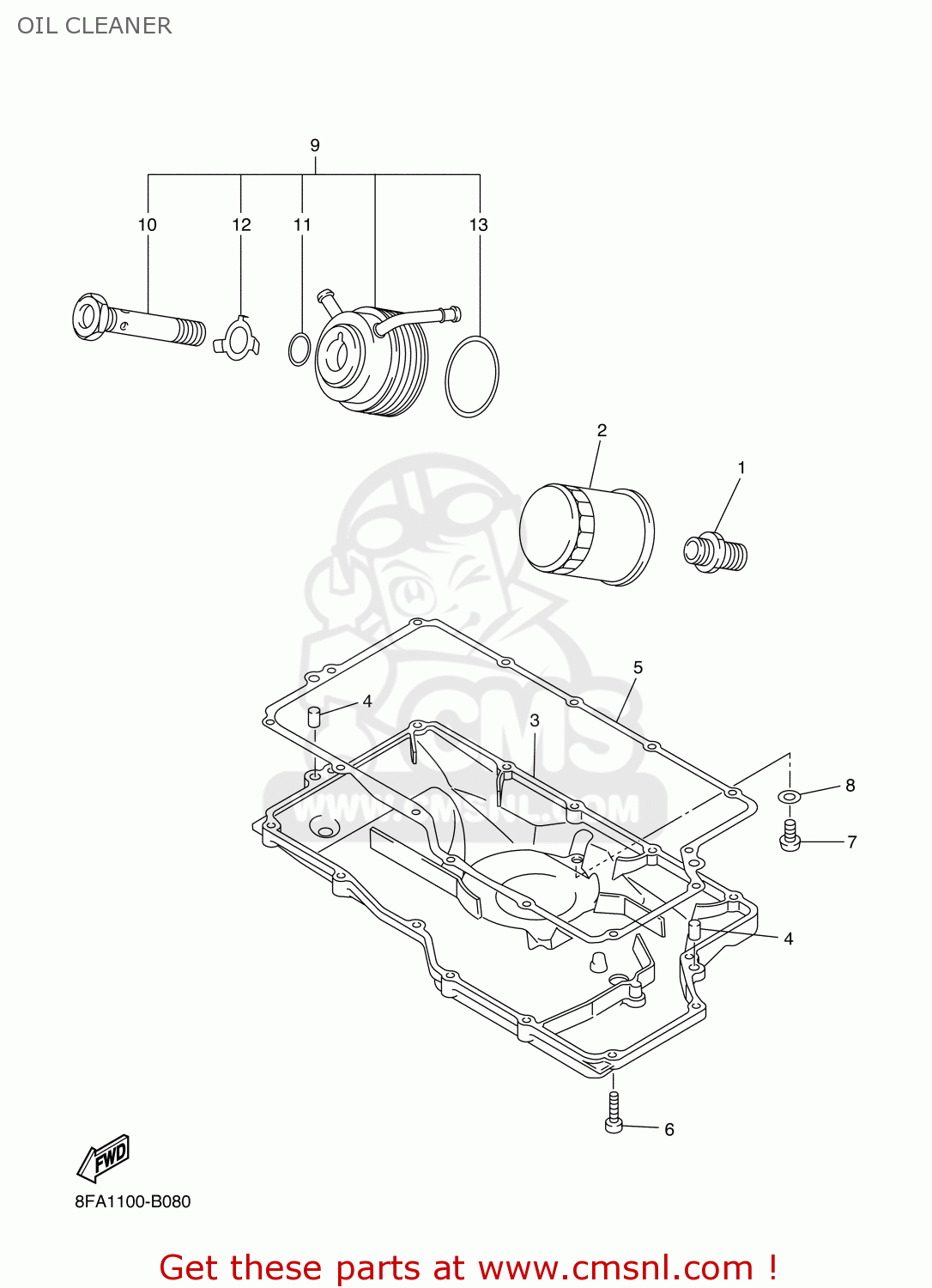 8FA1347000 Oil Cooler Assy Yamaha buy the 8FA1347000 at CMSNL