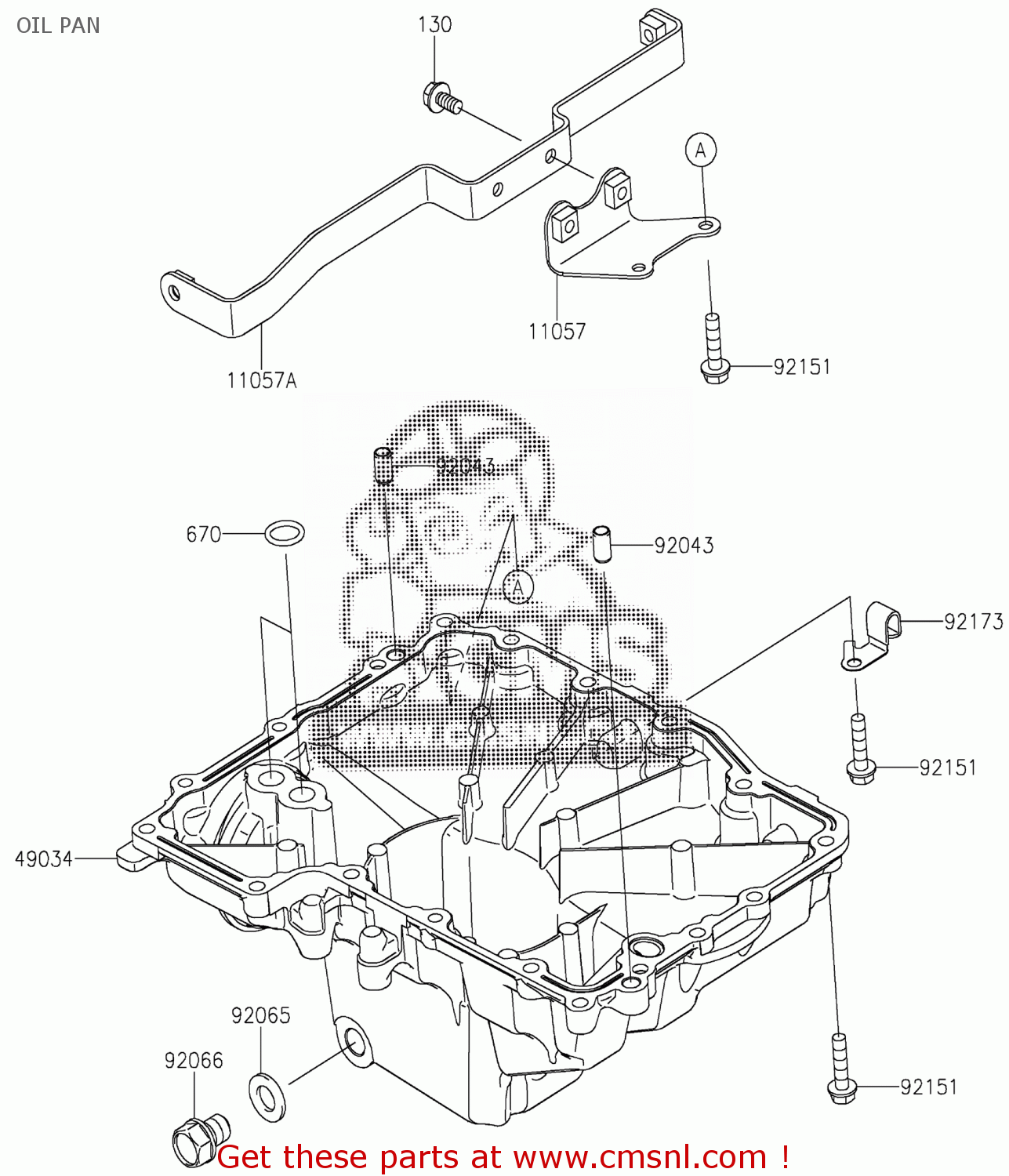Kawasaki CLAMP,OIL PAN 921731917 Kawasaki CLAMP,OIL PAN 921731917