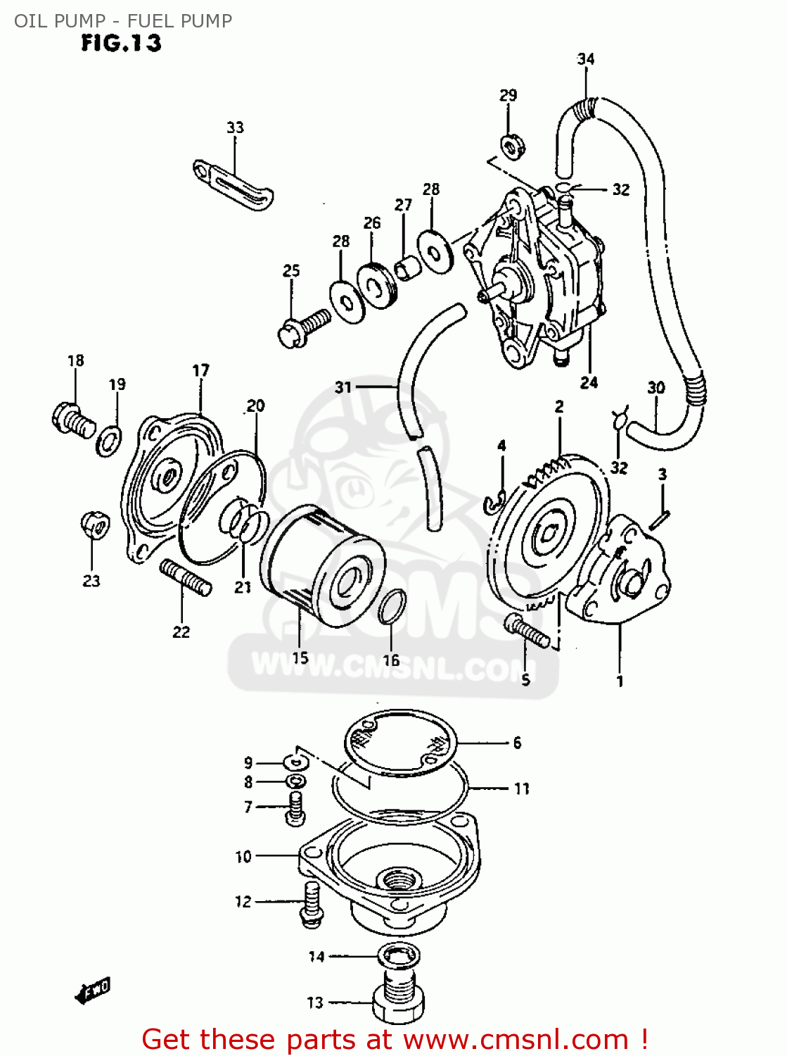 PUMP ASSEMBLY,FUEL for ALT125 1983 (D) USA (E03) order at CMSNL