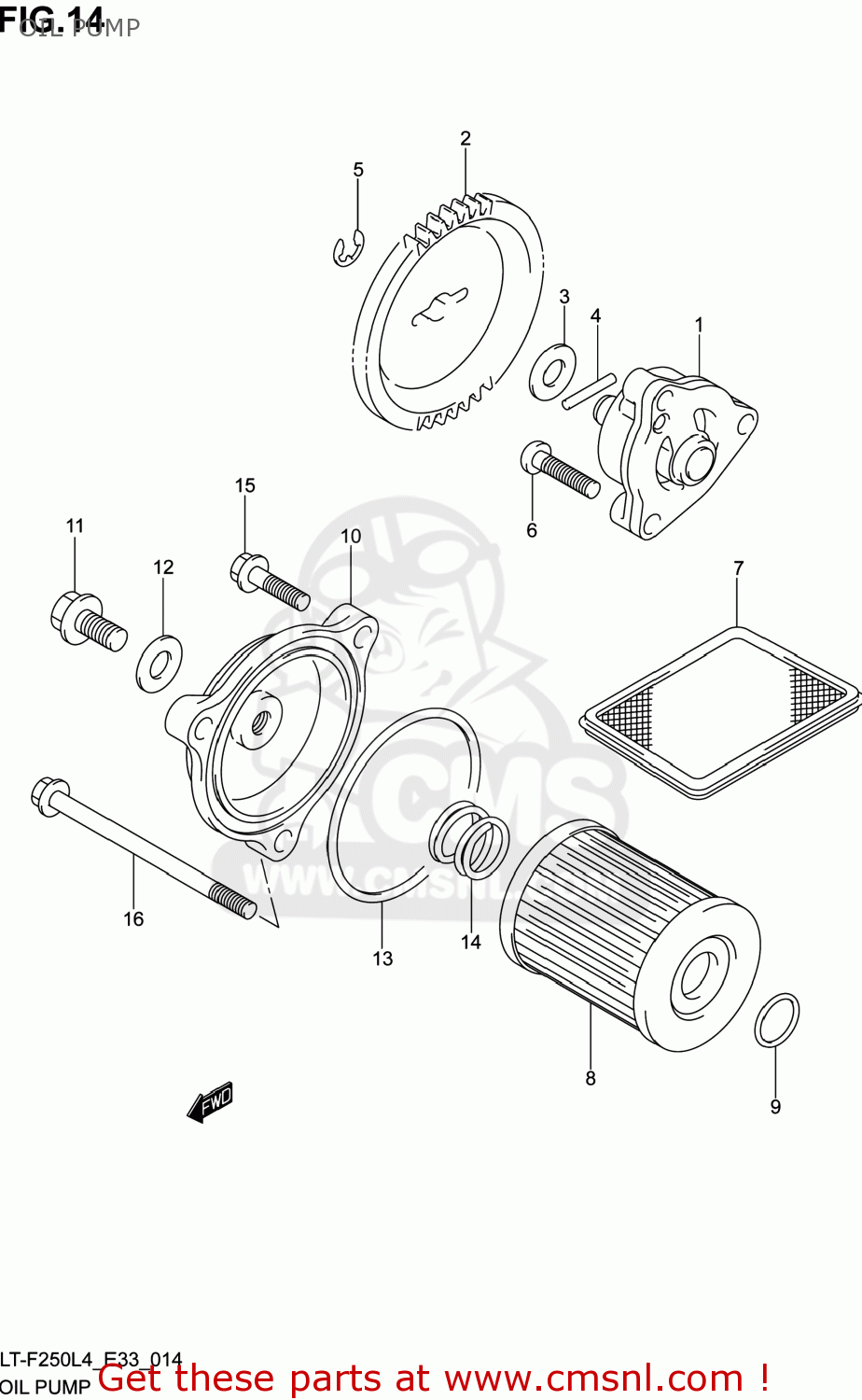 1633105G00 Gear,oil Pump Driven Suzuki buy the 1633105G00 at CMSNL