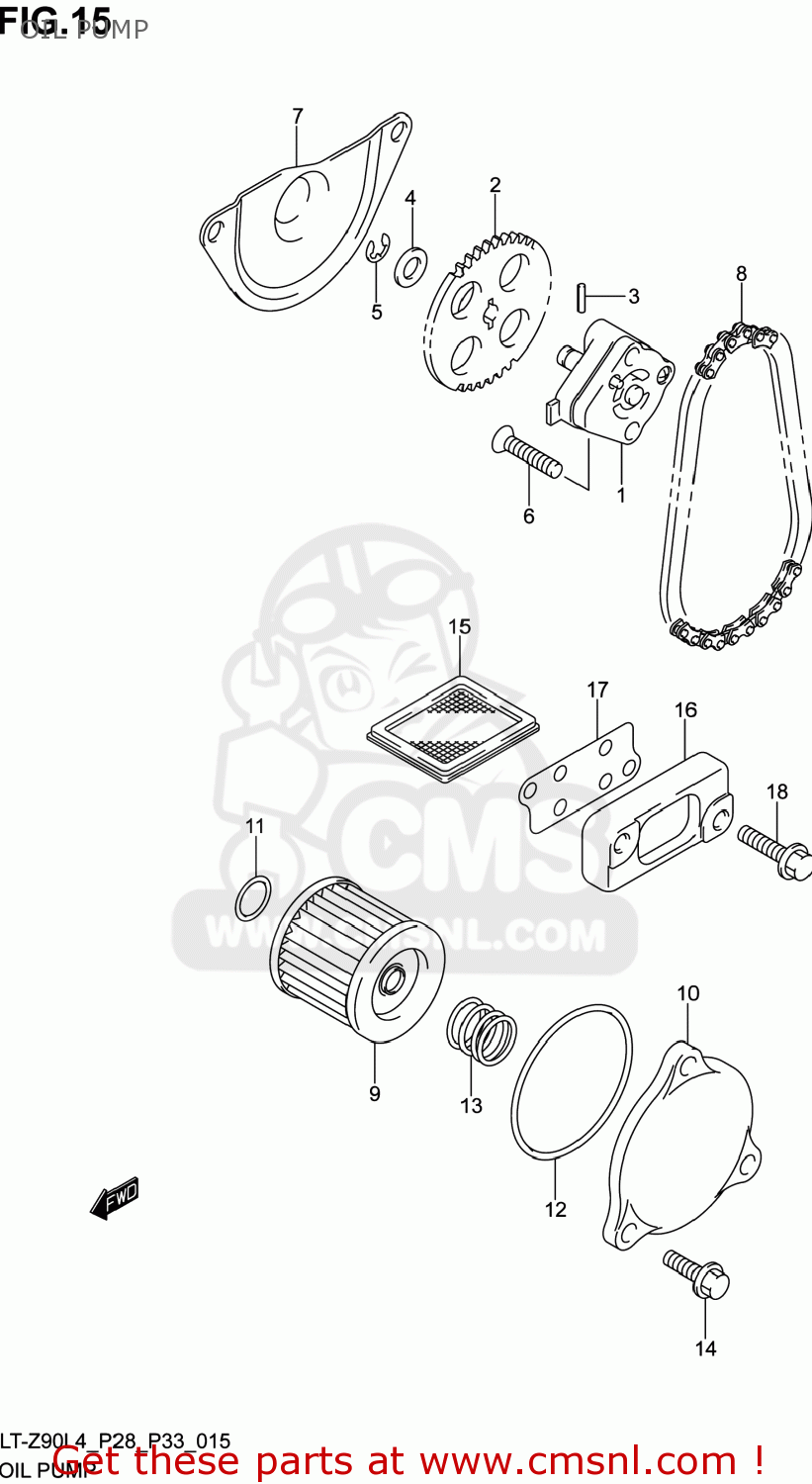 1631033G40 Chain,oil Pump Drive Suzuki buy the 1631033G40 at CMSNL