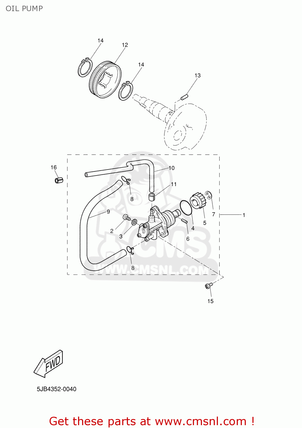5PFE310000 Oil Pump Assy Yamaha buy the 5PFE310000 at CMSNL