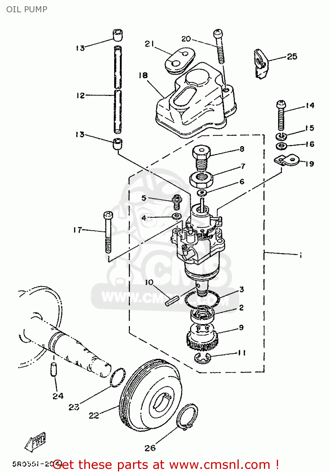 5R01310100: Oil Pump Assy Yamaha - buy the 5R0-13101-00 at CMSNL