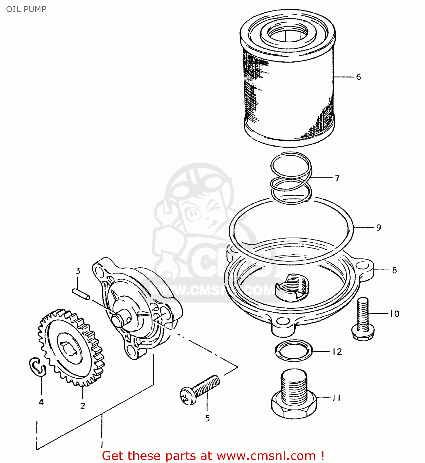 PUMP ASSEMBLY,ENGINE OIL for DR400S 1980 (T) order at CMSNL